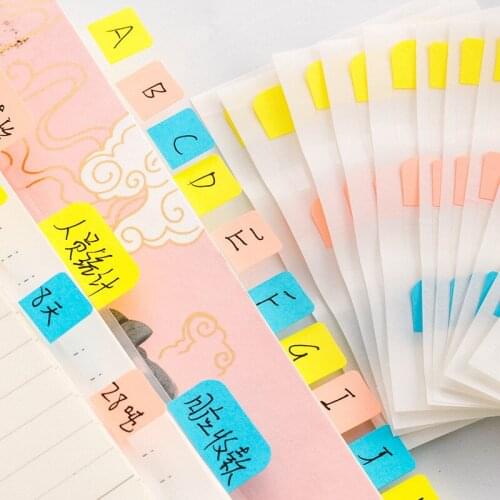 Index Label Kawaii Cute Sticky Note Office Stationery for School 2021 Extractable Memo Pads Sticky Notes Classification Sticker