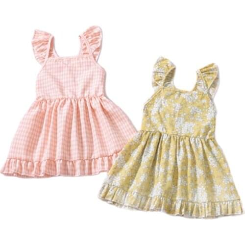 Summer Girls Birthday Dresses Vestido cotton flower Party Princess dress Evening Dress Baby Girl Outfit