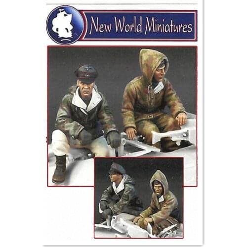 1/35 model kit resin kit Tank soldiers resting in winter 326