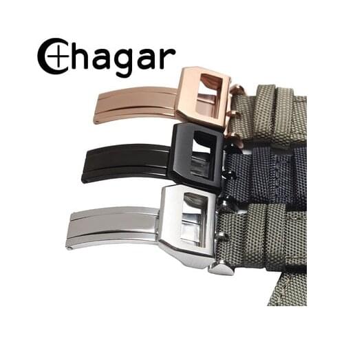 Fashion Breathable Watch Straps For Iwc watch Woven Nylon Canvas Durable Sport Padded Watch Strap comfortable Leather 20mm 22mm