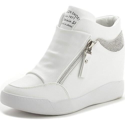 New Designer Wedges White Shoes Female Platform Sneakers Women Tenis Feminino Casual Female Shoes Woman Fashion Shoes
