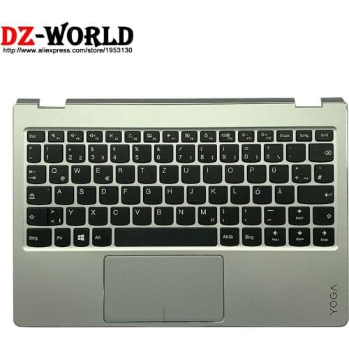 New Palmrest Silver Upper Case With German Keyboard Touchpad for Lenovo Ideapad Yoga 710-11 ISK IKB Laptop C Cover 5CB0L46114