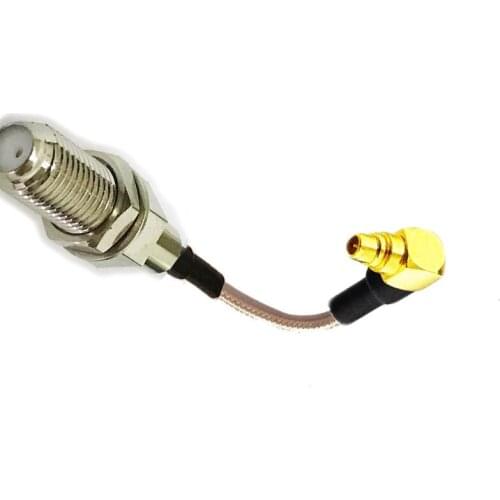 10pcs MMCX Male Right Angle to F Female Jack RF Straight Extension Pigtail coax Cable RG316 10/15/20/30/50cm