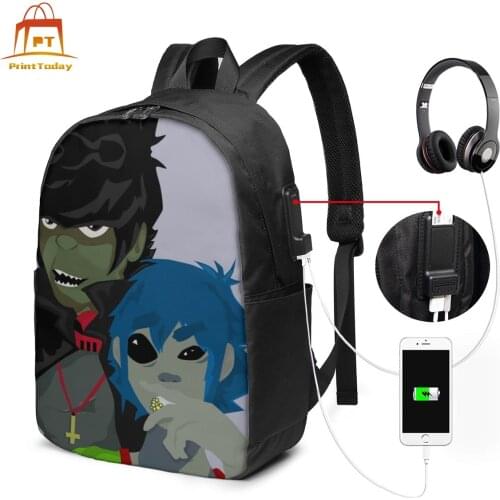 Gorillaz Backpack Gorillaz Backpacks Teen University Bag Multifunctional Mens - Womens Pattern Bags