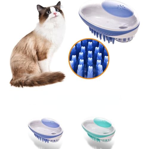 Pet Dog Cat Bath Brush 2-in-1 Pet SPA Massage Comb Soft Silicone Pet Shower Hair Grooming Cmob Dog Cleaning Tool Pet Supplies