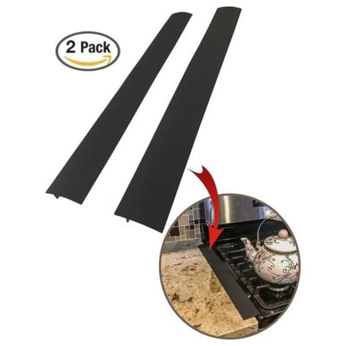 Silicone Kitchen Stove Counter Gap Cover Long & Wide Gap Cap 2 Pack Seals Spills