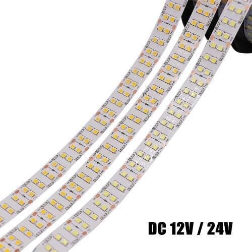 LED Strip DC12V 24V 240LEDs/m Flexible LED Light Warm /Natural White IP21 IP67 Waterproof 2835 LED Strip 5m/lot