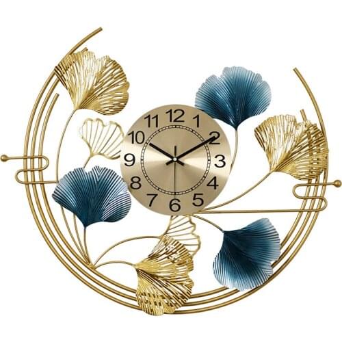 Chinese Wall Clock Modern Design Luxury Silent Large Metal Creative Simple Wall Clock Mechanism Reloj Pared Home Decor DG50WC