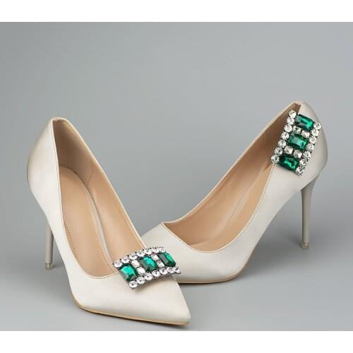 1 Pair Simplicity Crystal Rhinestone Shoes Decorated With Shoe Buckle Shoes Flower Shoe Accessories Removable Big Size