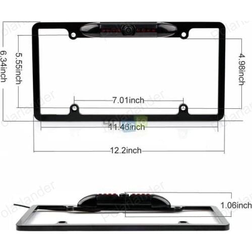 Waterproof License Plate Frame Rear View Camera Auto Car Reverse Backup Parking Rearview Camera Night Vision
