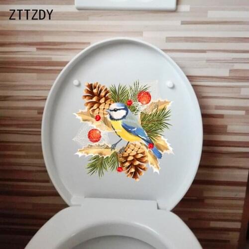ZTTZDY 23.5×22.9CM Cute Cartoon Bird Home Living Room Wall Decoration WC Toilet Stickers T2-1426
