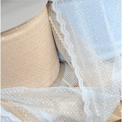 1 Meter Wedding Venice Elastic Lace Trim Soft Touch Lace Applique Fabric Sewing Skin Blue Lace Trims Craft 17.5cm