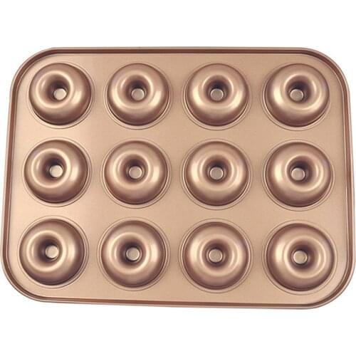 1PCS Carbon Steel Donut Pan 12 Holes Creative Doughnut Baking Mold Kitchen Bagel Mold for cocina DIY Baking Bakware Tools