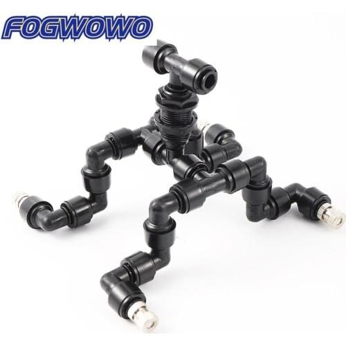 4 Head Garden 360°Rotating Atomization Fogger Nozzle Adjustable Universal Spraying Reptile Rainforest Tank Landscaping Nebulizer