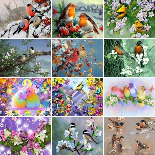 5D DIY Diamond Embroidery Birds Cross Stitch Kits Diamond Painting Full Square Animlas Handicraft Art Hobby Gift Home Decoration