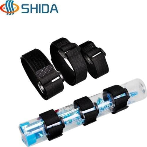 8 pcs of 5 cm Width 150 cm Reusable Magic Tape Straps Hook Loop Cable Ties with Matal Buckles for Power Wire Management