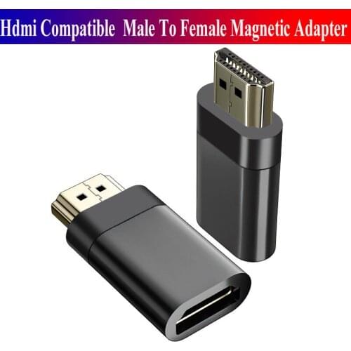 8K Male to Female HDMI Compatible Adapter Magnetic Converter for PC TV Camcorder PS3 Projector Hdmi Compatible Magnetic Adapter