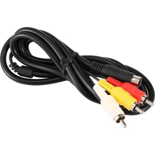 9 Pins AV Cable Composite Stereo Video Audio Cord Lead for SEGA Genesis/MD 2 3