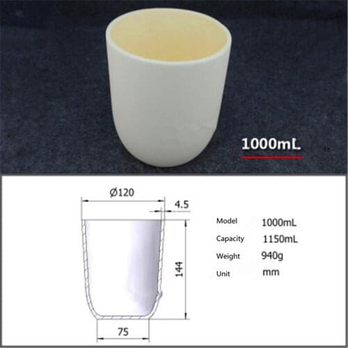 99.5% corundum crucible/Alumina ceramic crucible/1000ml/Temperature resistance 1600 degree / sintered ceramic crucible