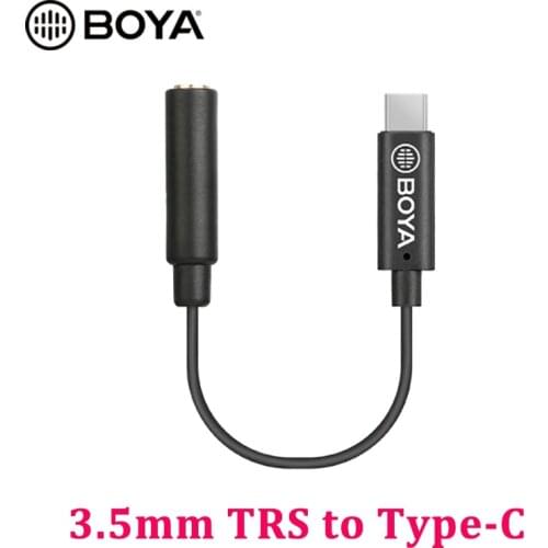 Boya k6 3.5mm TRS to Type-C Audio Adapter Cable USB C to 3.5mm Microphone Converter for DJI OSMO Pocket mic adapter