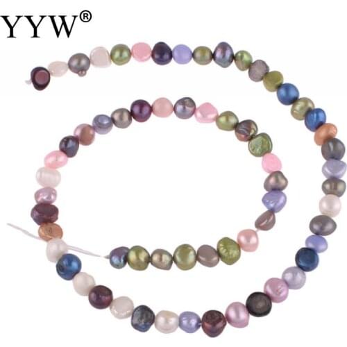 Mixed Colors 5-6mm Cultured Baroque Freshwater Pearl Beads 0.8mm Hole 15Inch/Strand for DIY Bracelet Necklace Jewelry Making