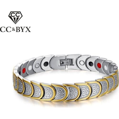 CC Vintage Classic Bracelets For Mens Jewelry Stainless Titanium Steel Bangles Magnet Bracelet Trendy Bijouterie SBRM-033