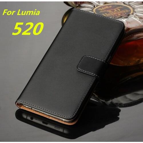 For Microsoft Lumia 520 cover case Premium PU Leather Wallet Flip Case for Nokia Lumia 520 with Card Slots and Cash Holder GG