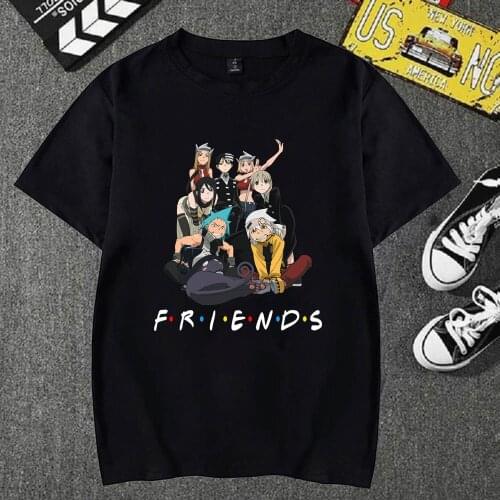Unisex T-shirts Anime Soul Eater Graphic Print Summer Tshirts Streetwear Harajuku Tees