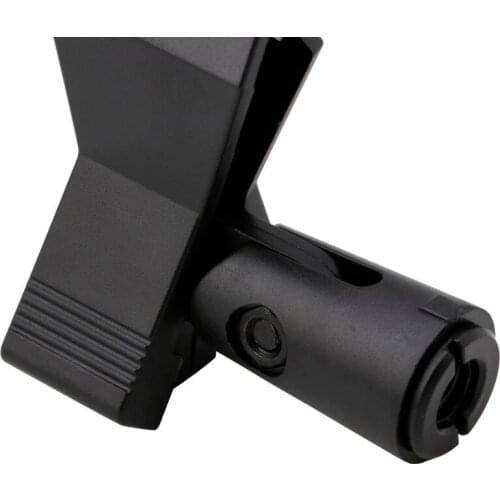 Flexible Microphone Mic Stand Accessory Plastic Clamp Clip Holder Mount Black
