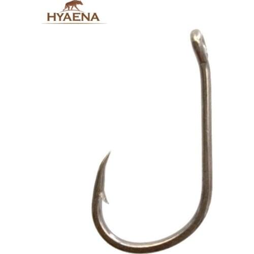 Hyaena 150pcs 8340 Carp Fishing Hooks Silver Sharp Circle Carp Rigs High Carbon Steel Inline Fishhooks Fishing Tackle