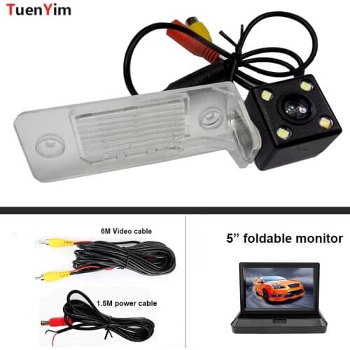 4LED Night Vision Rear View Reverse Camera For Volkswagen Tiguan Touareg POLO sedan Santana Car Reverse Parking Accessories