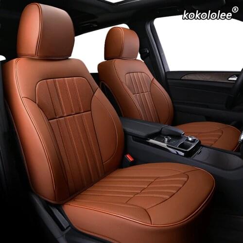Kokololee Custom Leather car seat cover For Ford Fiesta Mondeo Fusion Focus Escort S-MAX Edge Kuga Taurus Automobiles Seat Cover