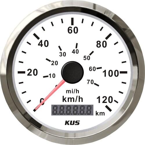 KUS Auto Car Truck ATV UTV 85mm Speedometer Speedo Gauge 0-120KM/H Pulse Signal