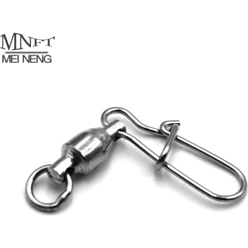 MNFT 70Pcs/Pack Fishing Connector Swivels Interlock Snap Fishing Rolling Swivels Snap Connectors Available In 9 Sizes