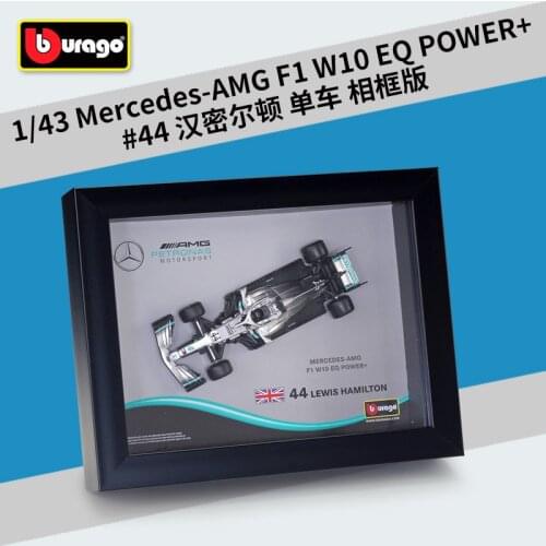 Bburago 1:43 2019 F1 W10-44 Hamilton Leclerc Formula One Simulation Alloy Car Model Collect gifts toy