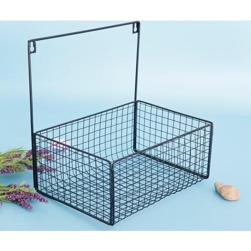 Nordic Style Wall Mounted Storage Basket, Chicken Bathroom Wire Metal Baskets, Hanging Display Holders