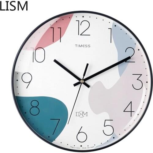 Nordic Light Luxury Creative Wall Clock Living Room Fashion Clock Simple Modern Restaurant Round Wall Clock Quartz Silent Zegary