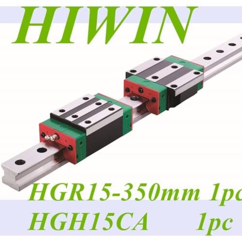 NEW HIWIN linear guide rail HGR15 350mm long with linear block carriage HGH15CA hgh15 CNC parts