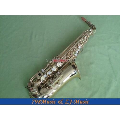 NEW Professional Clear Lacquer Eb Alto Saxophone High F# With Case
