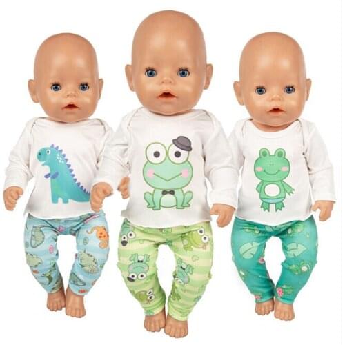 Cute Animal Doll Clothes+Crown Fit For born baby 43cm Doll Clothes Doll Accessories For 17inch Baby Doll