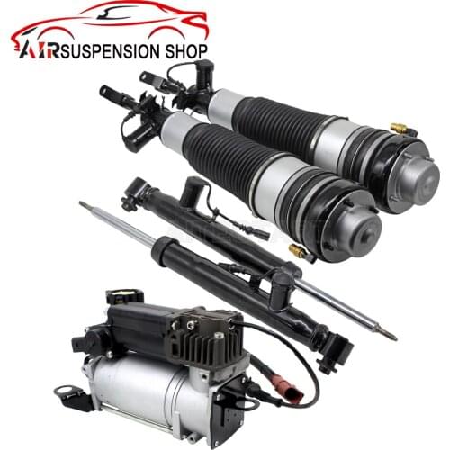 5pc Front & Rear Air Suspension Spring Ride Strut +Compressor Shock Pump For AUdi A6 C6 4F 4F0616039 4F0616032M 4F0616006A