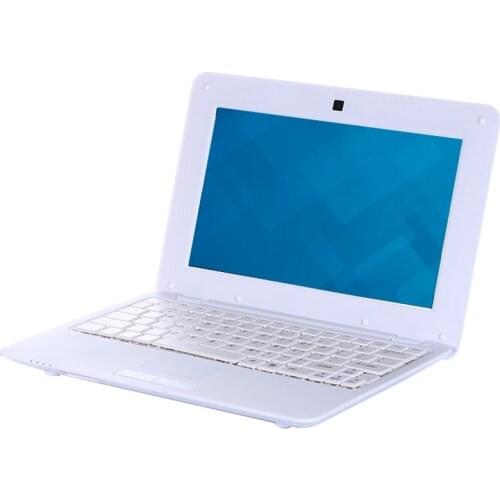 HD Portable 10.1Inch Quad-Core Android System Without Optical Drive Mini White Laptop Netbook(US Plug)