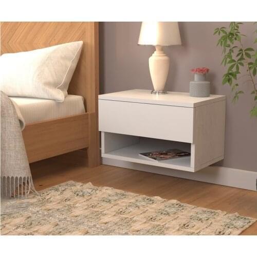 NİGHTSTAND WITH DRAWER COMPARTMENT NIGHTSTAND WHITE