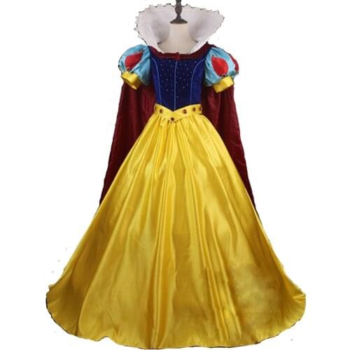 Custom Made Top Quality Snow Princess Cosplay Costume With Crystal For Halloween Dress Adult Women
