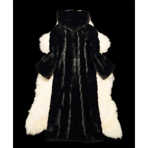 Natural Mink Fur Jacket Winter Double Faced Fur Coat Warm Thick Plus Size Outwear Chaqueta Invierno Mujer Y0605 MF341