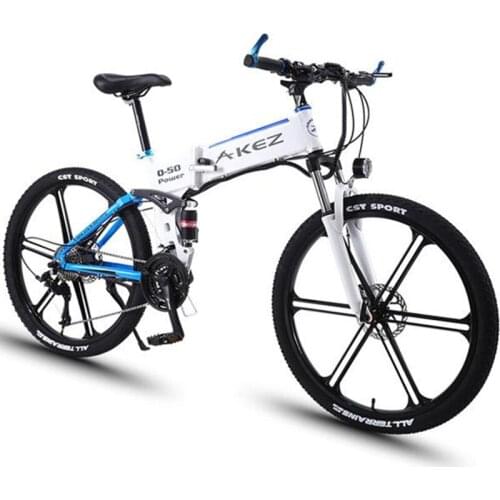 Folding Electric Bike 26 Inch Two Wheels E Bikes With Center Shock Absorber 350W 36V 70KM Powerful Mountain Electric Bicycle