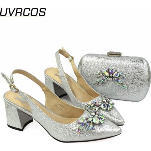 2021 Arrival Italian Shoes with Matching Bags African Women Shoes and Bags Set for Prom Party Summer Sandals High Quality Pumps
