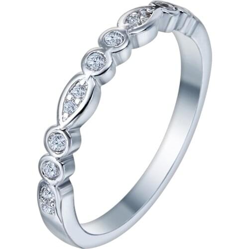 2016 thin round fish promise Rings new jewelry Distribution princess Cubic Zircon zircon women Engagement Ring