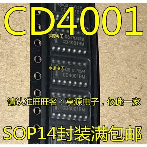 10pieces CD4001 CD4001BM SOP-14