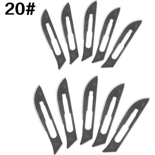 10 Pcs One Lot 20# Multi-function Surgical Knives Blades Replacement PCB Repair Knife Paper Cut Blades Free Shipping